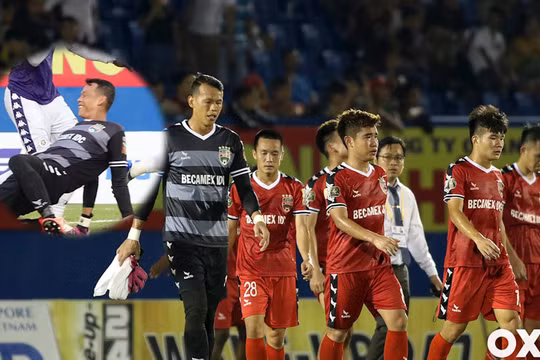 “Hành động kỳ lạ” của Tấn Trường đã biếu không bàn gỡ hòa cho Hà Nội (ảnh CLB)