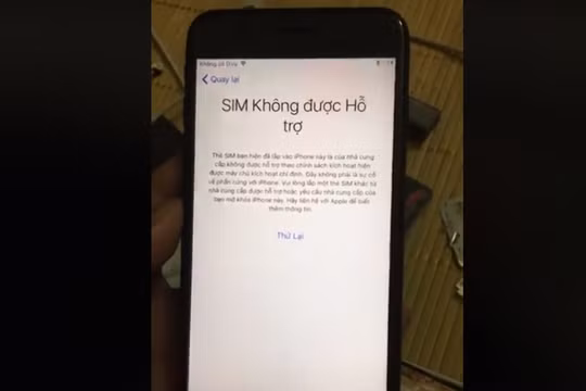 Sim ghép bị vô hiệu hóa, người dùng không thể kích hoạt iPhone Lock (ảnh: Facebook)