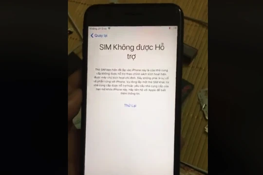Sim ghép bị vô hiệu hóa, người dùng không thể kích hoạt iPhone Lock (ảnh: Facebook)