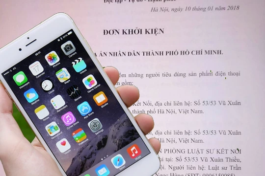 Đơn kiện Apple của hai luật sư gửi Tòa án Nhân dân TP.HCM (ảnh: Văn phòng Luật sư Kết nối)