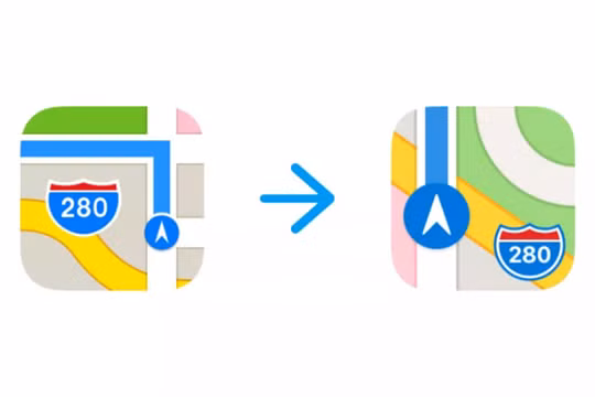 biểu tượng Maps được vẽ lại (ảnh The Verge)