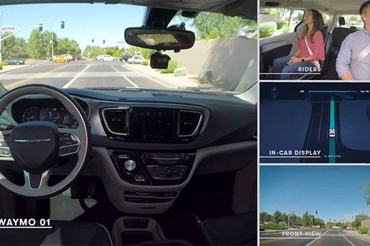 Xe taxi Waymo tự lái mà không cần người giám sát (ảnh: YouTube)