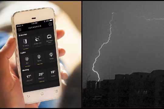 Một cô gái người Mỹ vừa bị sét đánh trong lúc nghe điện thoại (ảnh minh họa: Technology on Board)