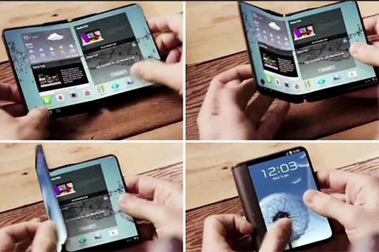 Điện thoại dẻo của Samsung sắp được công bố? (ảnh: YouTube)