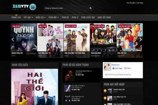 Các bộ phim đang chiếu trên VTV bị phát bất hợp pháp trên Internet