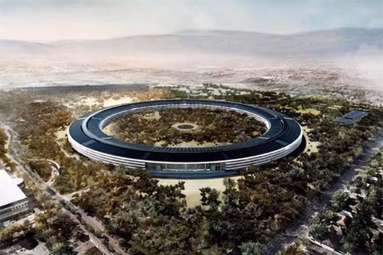 Trụ sở của Apple đang hoàn thiện phần xây thô