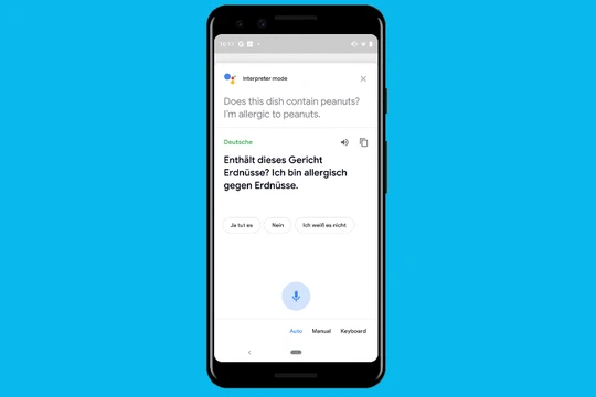 Tính năng phiên dịch theo thời gian thực của Google