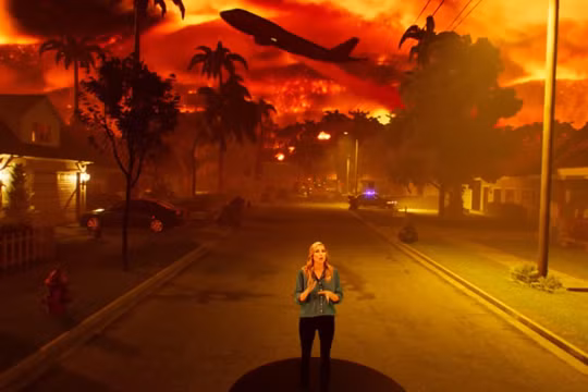 Sử dụng công nghệ AR góp phần làm cho các bản tin thời tiết trở nên sinh động hơn (ảnh cắt từ clip)