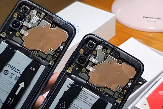 Sự giống nhau giữa Vsmart Live và Meizu 16XS (ảnh cắt từ clip)