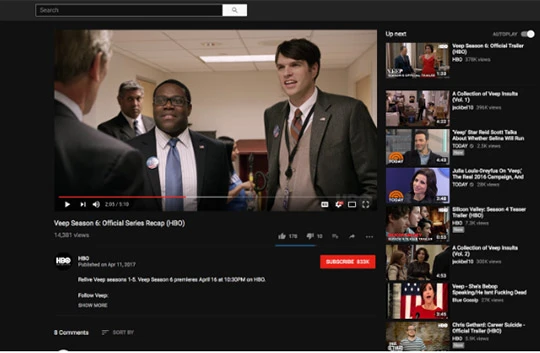 YouTube có tính năng ẩn là "Dark Mode" cho phép hiển thị hình nền đen