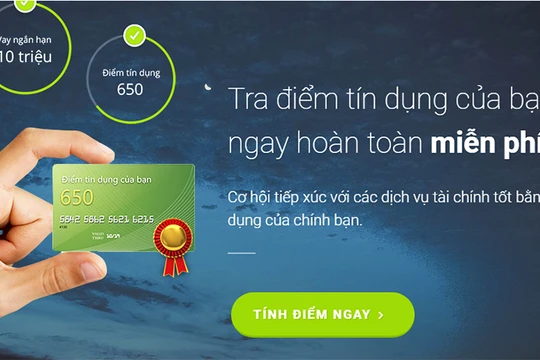 Ảnh chụp trang chủ MyCredit