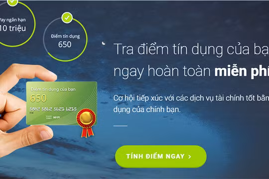 Ảnh chụp trang chủ MyCredit