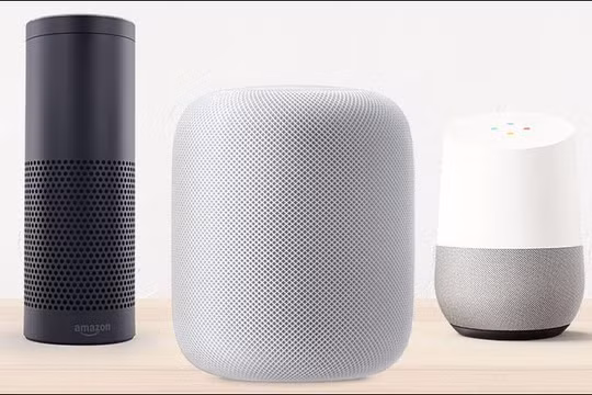Loa thông minh Amazon Echo, HomePod và Google Home (ảnh: PCMag)