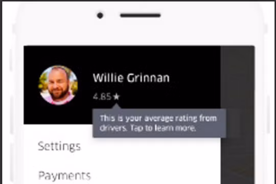 Điểm đánh giá được hiển thị phía dưới tên khách hàng