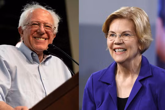 Bà Elizabeth Warren (phải) nhiều khả năng trở thành ứng cử viên Tổng thống duy nhất của đảng Dân chủ đấu với ông Trump năm 2020