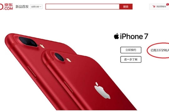 Nhu cầu mua iPhone màu đỏ ở Trung Quốc là rất lớn