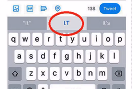 iOS 11 mắc lỗi gợi ý từ (ảnh: Phone Arena)