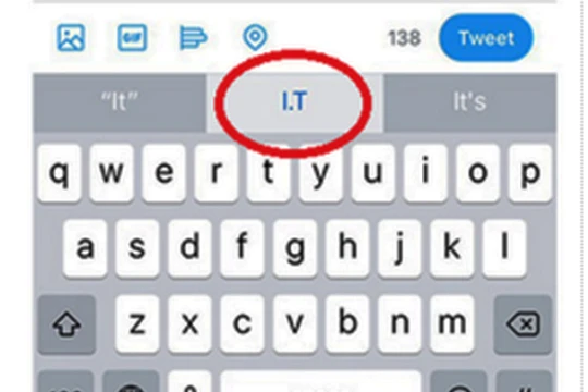 iOS 11 mắc lỗi gợi ý từ (ảnh: Phone Arena)