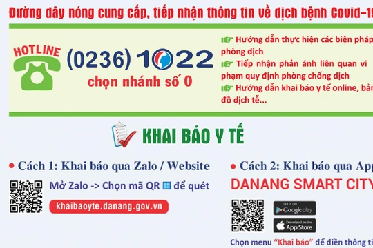 Tổng đài 1022 Đà Nẵng hỗ trợ người dân khai báo y tế và tiếp nhận thông tin phòng chống dịch COVID-19