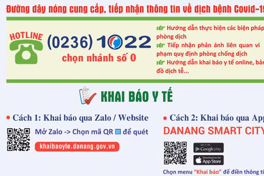 Tổng đài 1022 Đà Nẵng hỗ trợ người dân khai báo y tế và tiếp nhận thông tin phòng chống dịch COVID-19