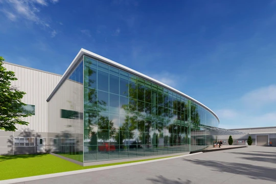 Phối cảnh Nhà máy sản xuất vật liệu bán dẫn United States Enterprises có tổng vốn đầu tư 110 triệu USD tại Khu công nghệ cao TP Đà Nẵng (ảnh KCNC)