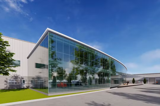 Phối cảnh Nhà máy sản xuất vật liệu bán dẫn United States Enterprises có tổng vốn đầu tư 110 triệu USD tại Khu công nghệ cao TP Đà Nẵng (ảnh KCNC)