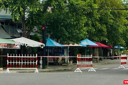 Một chốt kiểm soát dịch COVID-19 trên địa bàn TP Hội An (Quảng Nam)