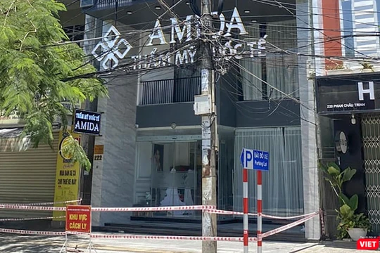 Thẩm mỹ viện AMIDA (Đà Nẵng), nơi phát hiện liên tiếp các ca mắc COVID-19 có truy vết dịch tễ liên quan