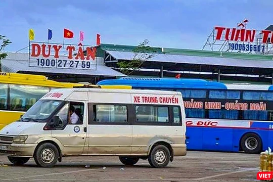 Một góc Bến xe trung tâm Quảng Ngãi