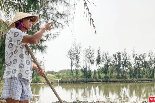 Ông Nguyễn Tiền, trú thôn Vạn Lăng, xã Cẩm Thanh, TP Hội An chưa thoả đáng với số tiền đền bù và chuyển đổi nghề nghiệp khi bị thu hồi hơn 6.000m2 diện tích nuôi trồng thỉu sản