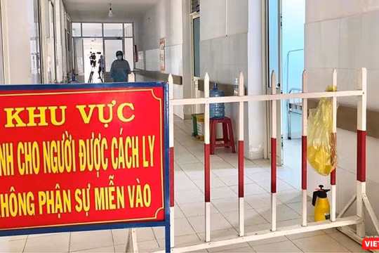 Khu vực điều trị bệnh nhân mắc COVID-19 tại Trung tâm Y tế huyện Bình Sơn (Quảng Ngãi) 