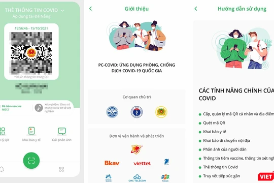 Giao diện ứng dụng PC-Covid