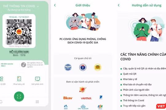 Giao diện ứng dụng PC-Covid