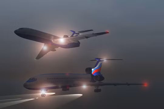 Mô hình đồ họa máy bay Tu-154.