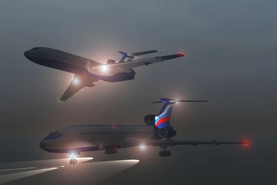 Mô hình đồ họa máy bay Tu-154.
