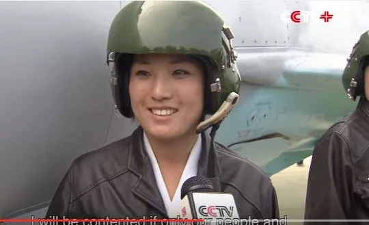 Một nữ phi công Bắc Triều Tiên.