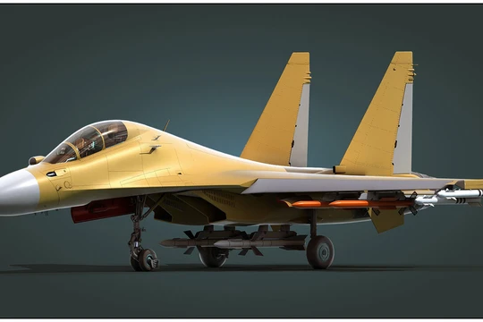 Mô hình máy bay Su-30 MK2 do Nga sản xuất.