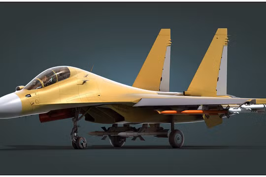 Mô hình máy bay Su-30 MK2 do Nga sản xuất.