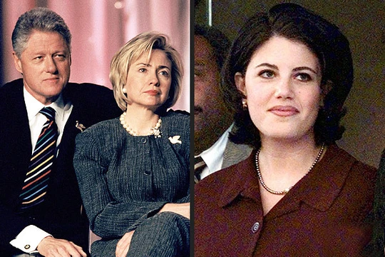 Vợ chồng cựu Tổng thống Bill Clinton và vụ scandal với cô Monica Lewinsky.
