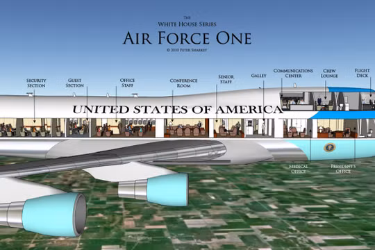 Chiếc Air Force One phục vụ Tổng thống Mỹ.