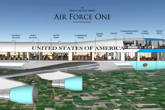 Chiếc Air Force One phục vụ Tổng thống Mỹ.
