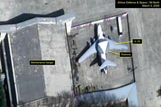 Ảnh vệ tinh chụp chiếc AWACS của Triều Tiên hôm 3/3/2025. Ảnh: QQnews.