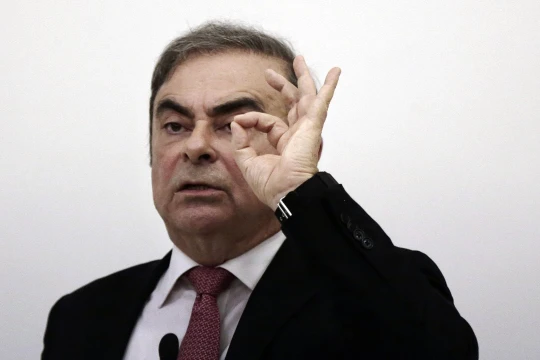 Cựu chủ tịch Nissan Carlos Ghosn tại cuộc họp báo tại Beirut hôm 8/1. (Ảnh: AP)