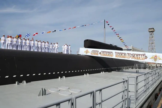 Buổi lễ khánh thành tàu Kniaz Pozharsky. Ảnh: Navalnews.
