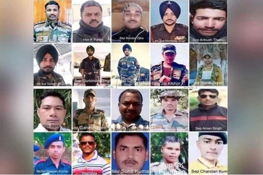 Ấn Độ chính thức công bố 20 binh sĩ bị thiệt mạng trong vụ đụng độ với Trung Quốc ở thung lũng Galwan tối 15/6 (Ảnh: India Today).