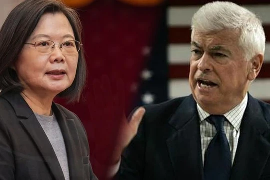 Bà Thái Anh Văn sáng 15/4 đã gặp ông Chris Dodd (Ảnh: Apollo).