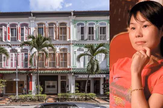 Bà Trương Anh và ba căn shophouse vừa mua gây xôn xao dư luận (Ảnh: Toutiao).