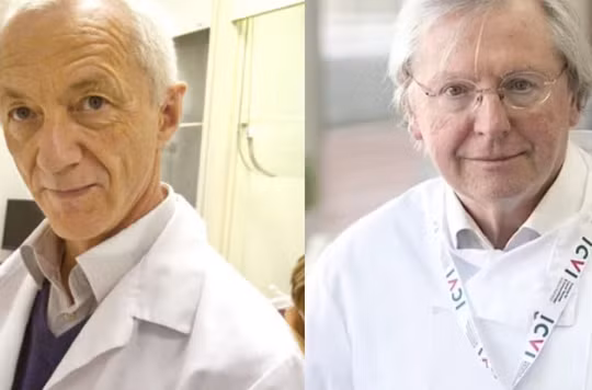 Hai chuyên gia Giáo sư Angus Dalgleish (Phải) và Birger Sorensen (trái). Ảnh: Đông Phương.