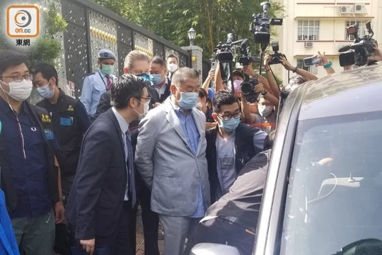 Ông Lê Trí Anh, Chủ tịch Tập đoàn truyền thông Next Media, người bị coi là một thủ tĩnh của phong trào chống đối ở Hồng Kông bị cảnh sát bắt sáng 10/8 (Ảnh: Đông Phương).