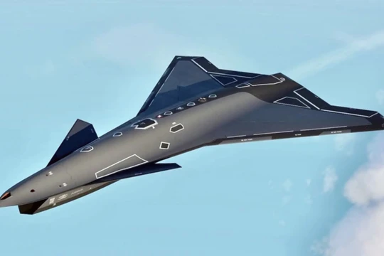 Hình ảnh chiếc máy bay không người lái tàng hình Wingman do Airbus công bố (Ảnh: LTN)